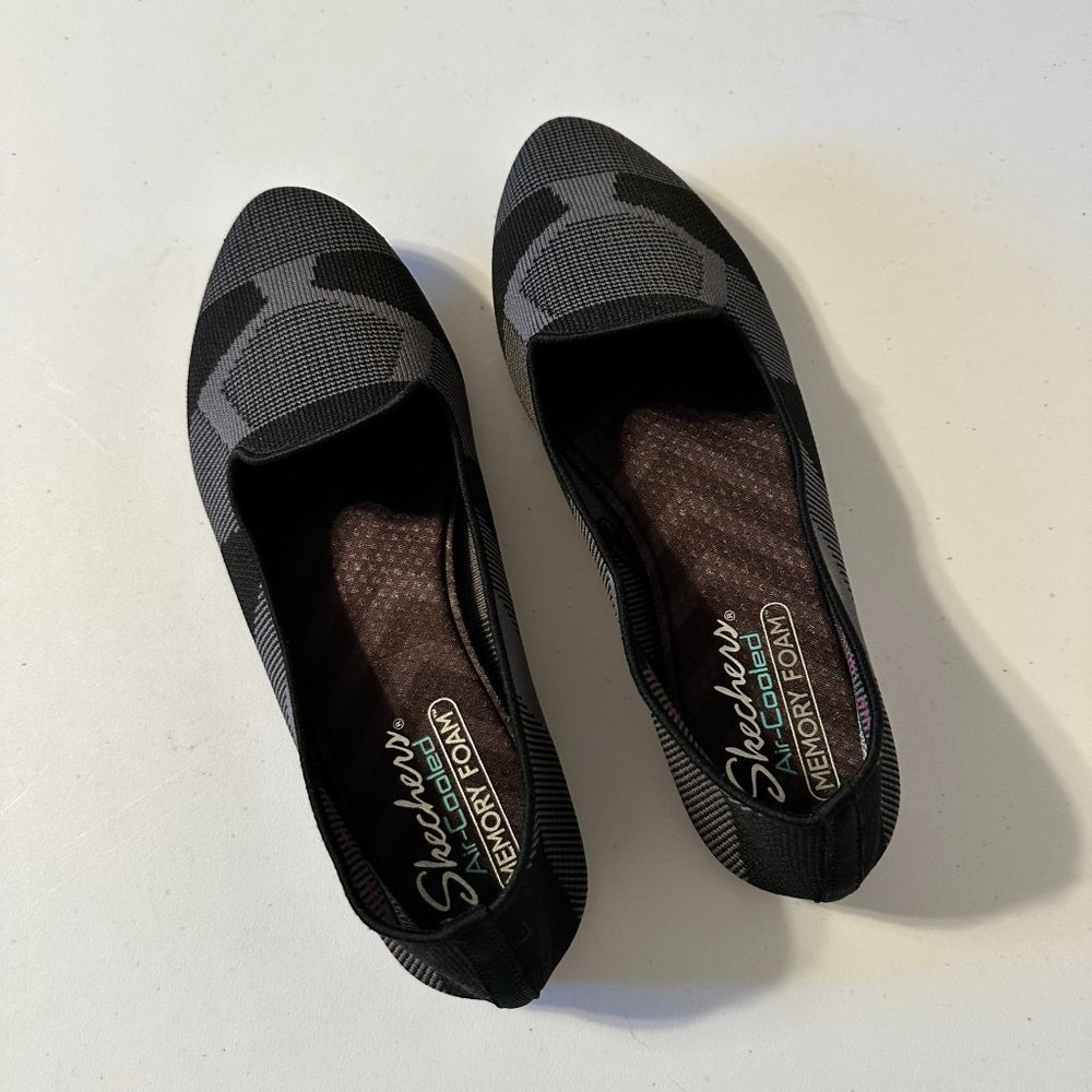Skechers Women's Cleo-Sherlock Knit Loafer Skimmer Ballet Flat Size 7.5